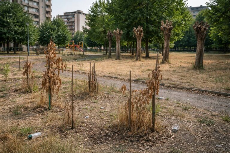 Il parco che non raffredda più: quando il verde urbano perde le sue funzioni