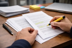 persona che analizza documenti per una richiesta di accesso agli atti o FOIA