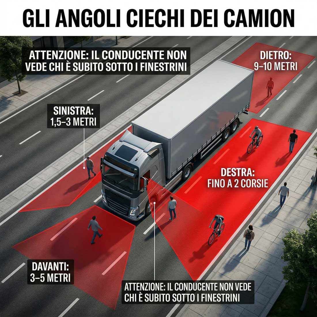 Angoli ciechi dei camion